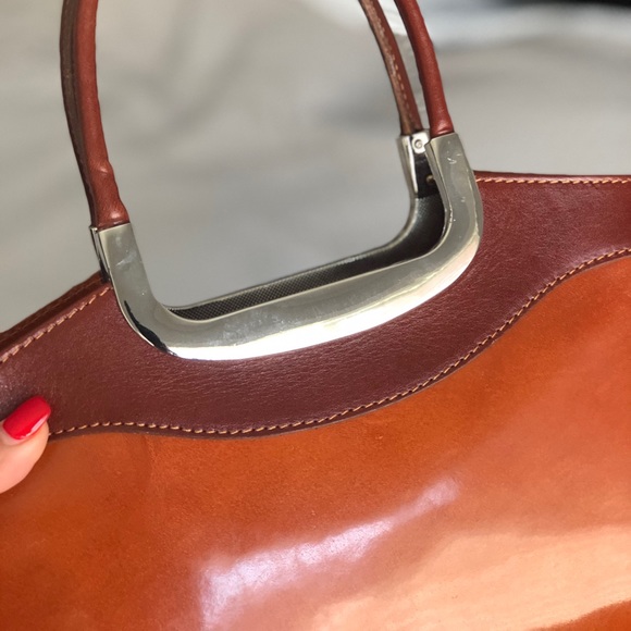 BRAND NEW Genuine Leather Brown Bag made in Italy - Picture 6 of 7